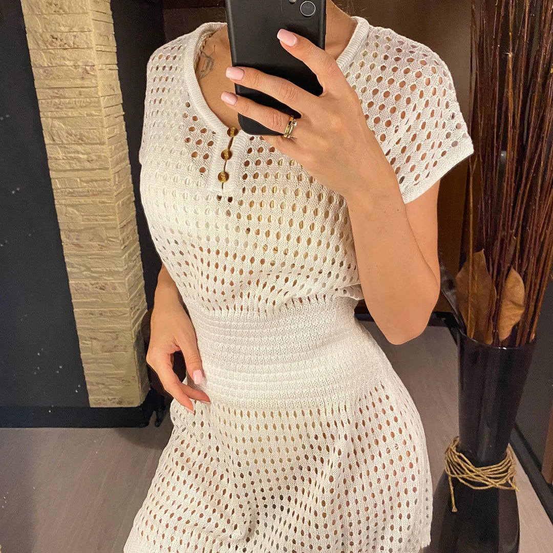 Women’s Crochet Beach Cover Up Dress