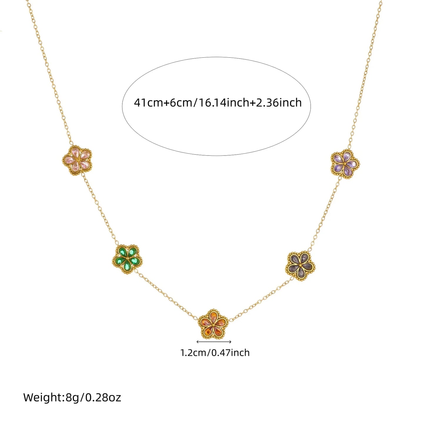 14K Gold Plated Flower Style Stainless Steel