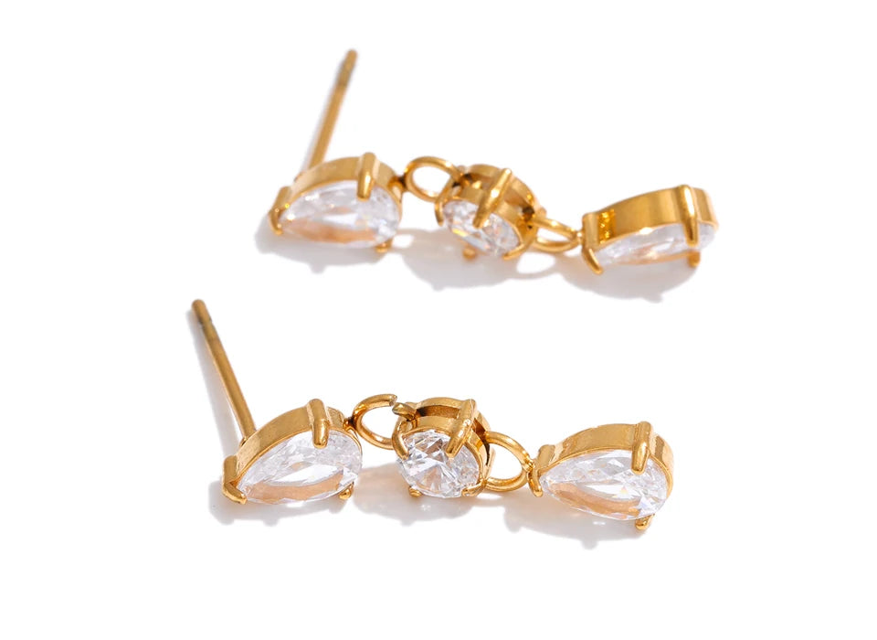 18K Gold Plated Chain Drop Stainless Steel