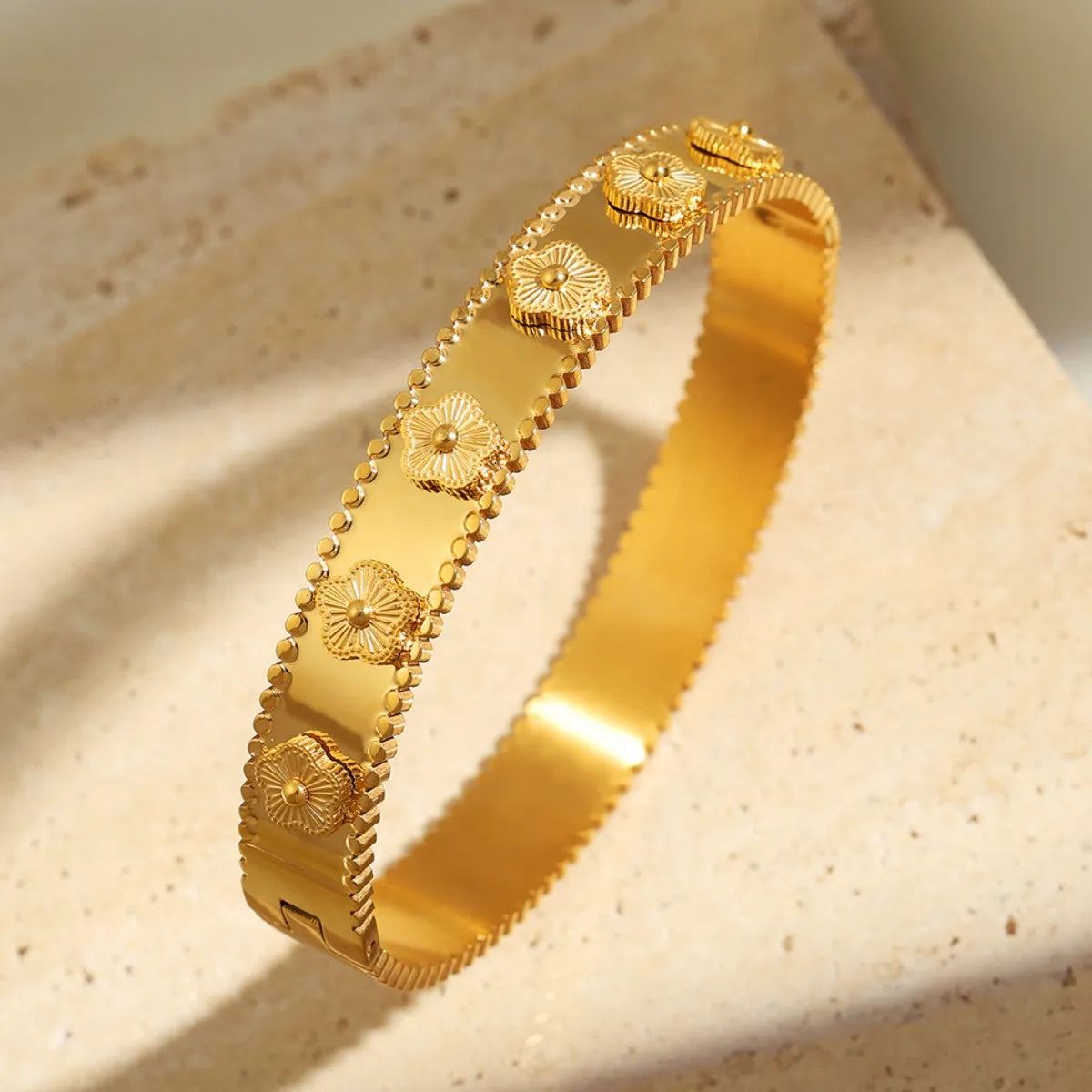 Gold-Plated Stainless Steel Vintage Bracelet
