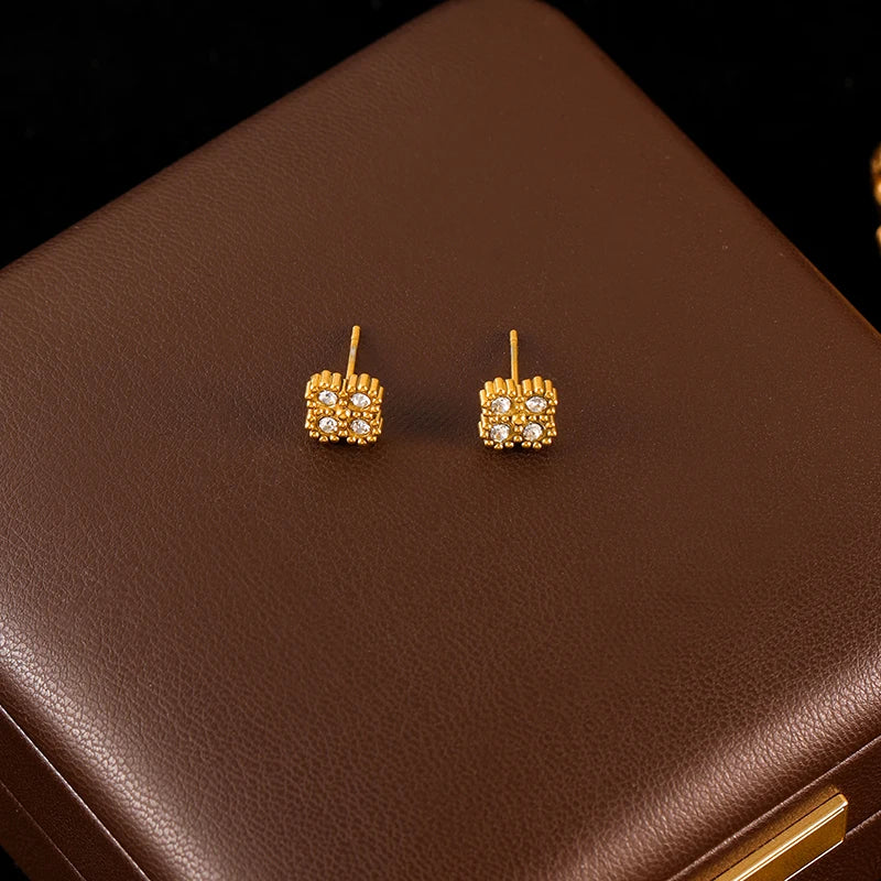 Elegant Flower Stainless Steel Waterproof Jewelry Set
