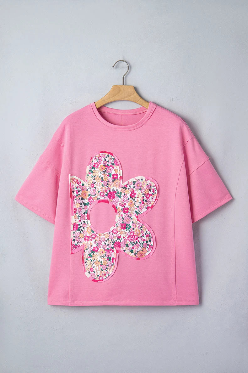 Floral Patchwork Loose Fit T-shirt