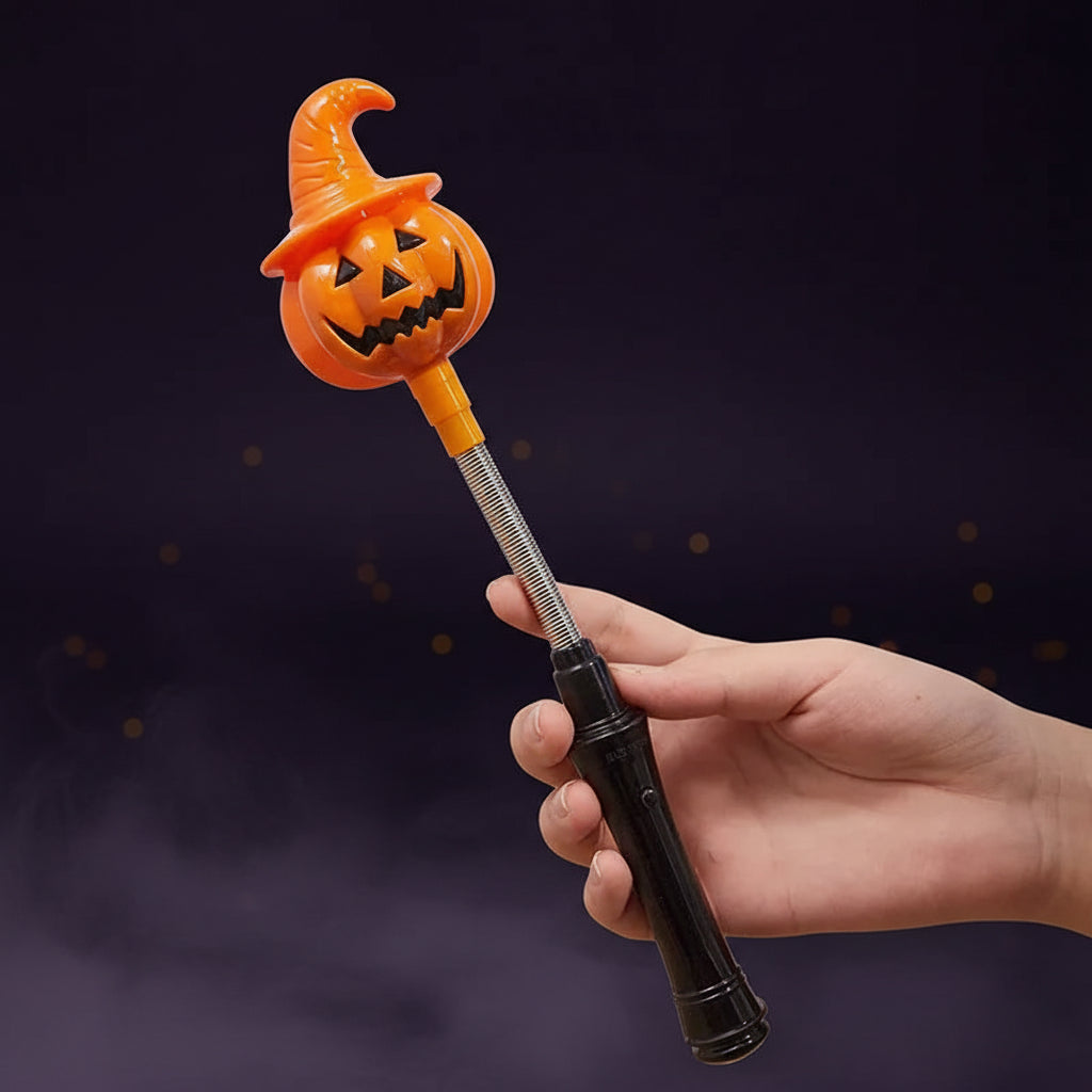 Halloween LED Pumpkin Glowing Light-Up Wand