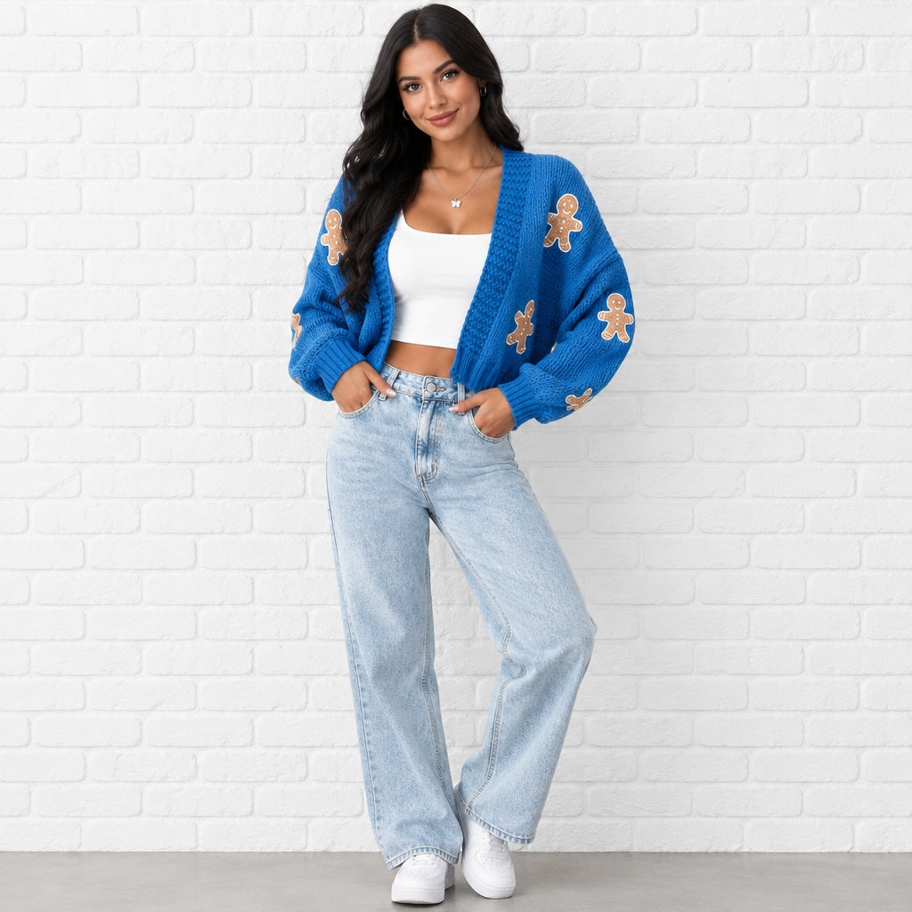 Women’s GingerBread Man Cropped Cardigan