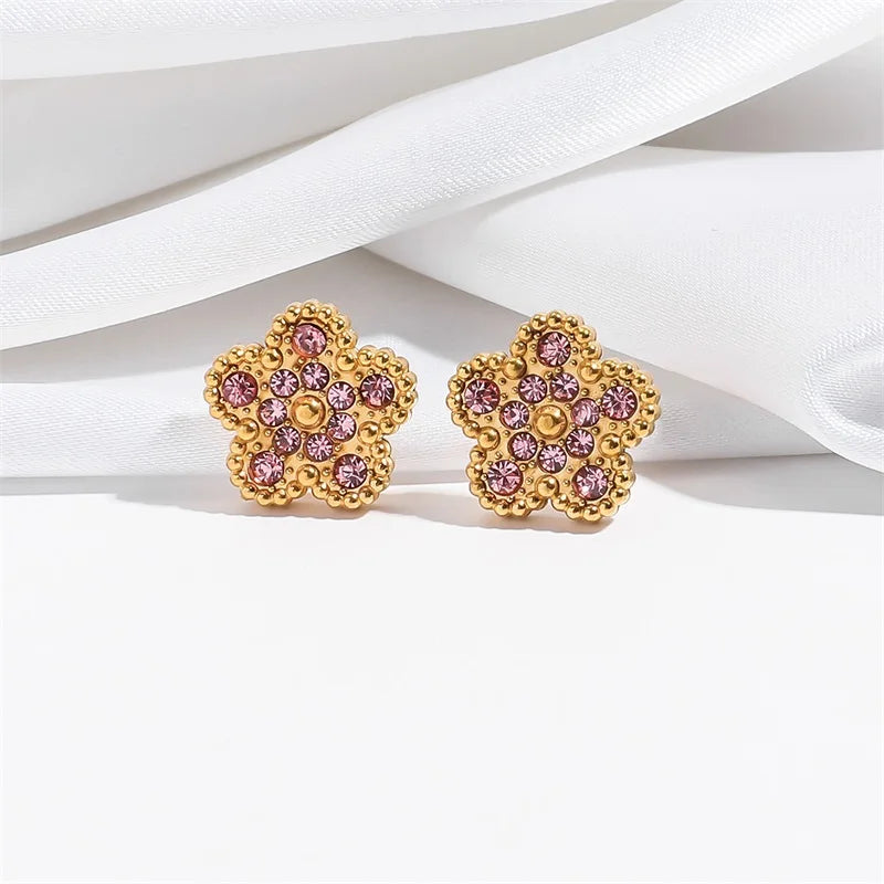Clover Flower Stainless Waterproof Vintage Jewelry Set