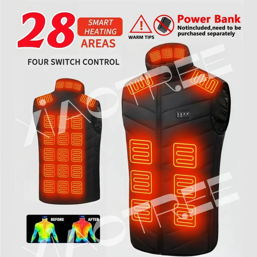Unisex USB Heated Vest – Winter Thermal Body Warmer