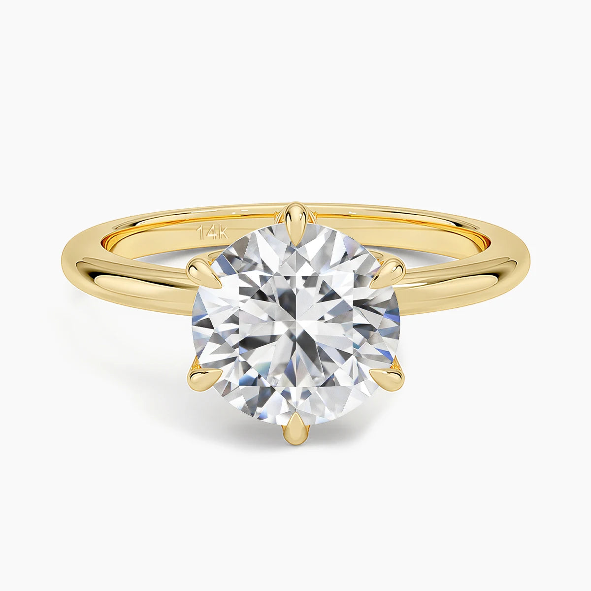 14K AU585 Gold Moissanite Ring