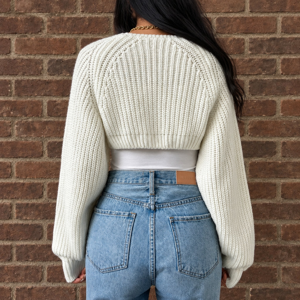 Long Sleeve Cropped Cardigan