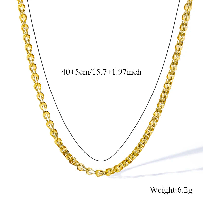 Gold Wheat Chain Jewelry Set