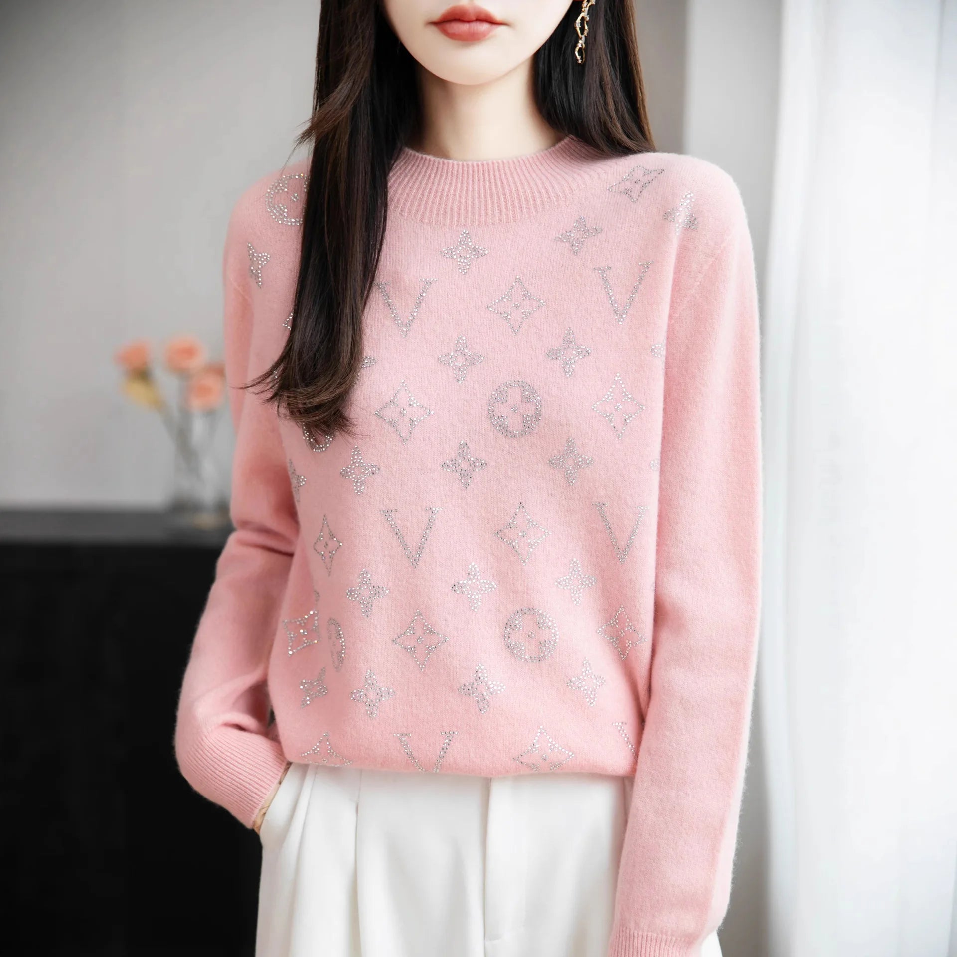 Women’s Fine Knit Half Turtleneck Sweater – Elegant Casual Style