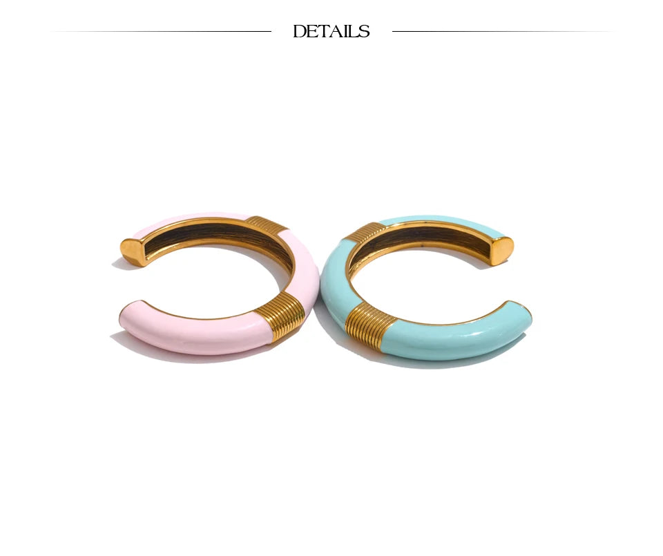 Vintage Enamel Gold Bangle