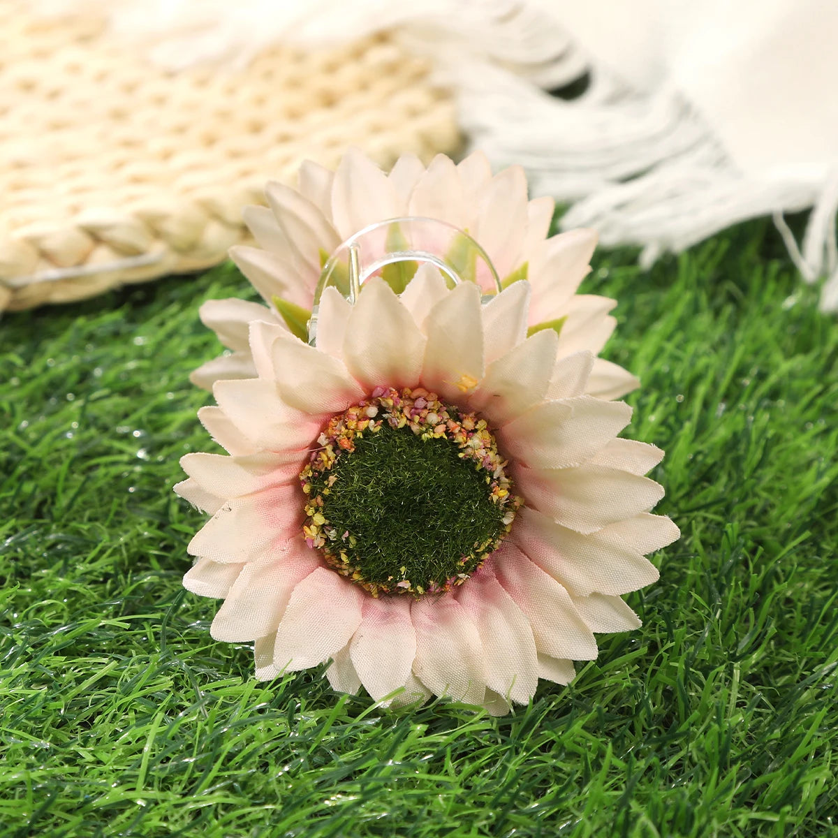 Sunflower hair clip