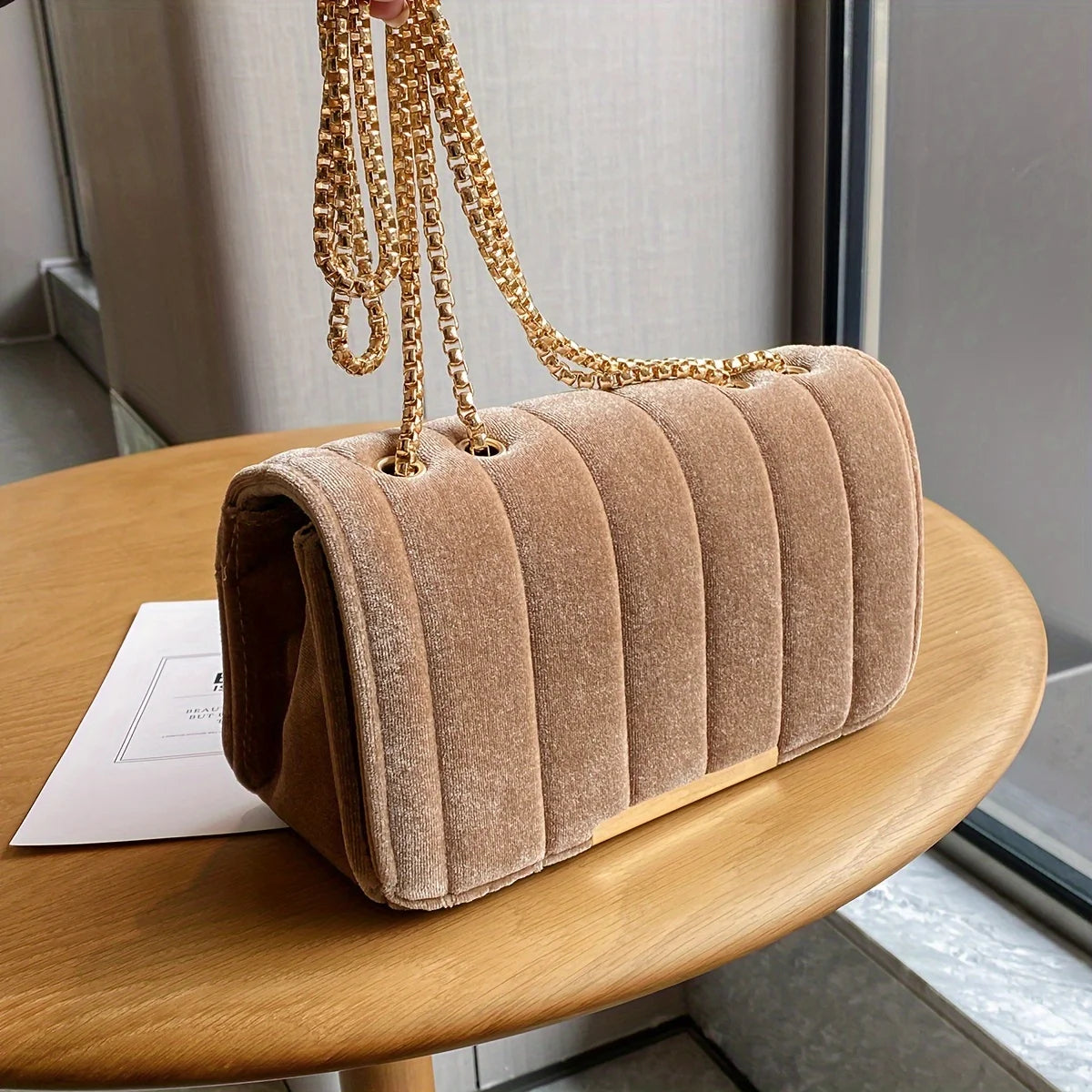 Elegant Velvet Shoulder Bag