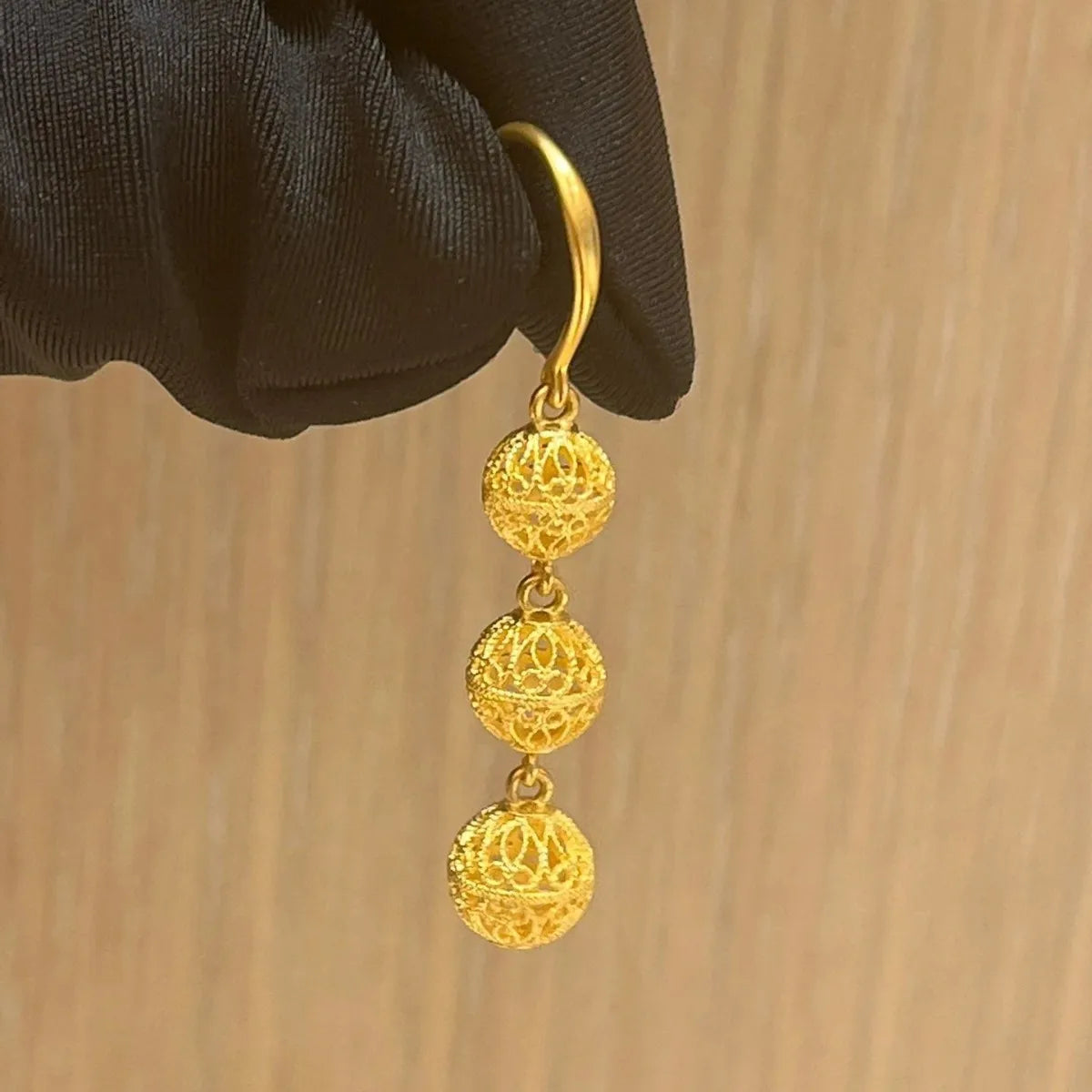 24K Gold Vintage Drop Romantic Earrings
