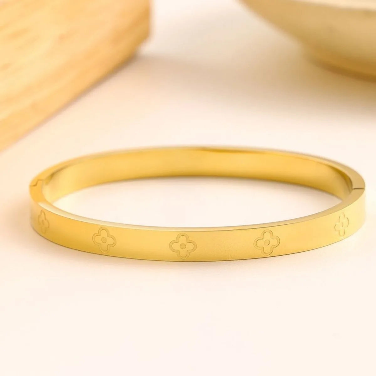 Gold-Plated Stainless Steel Vintage Bracelet