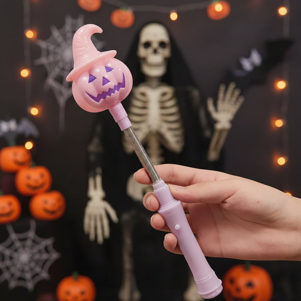 Halloween LED Pumpkin Glowing Light-Up Wand