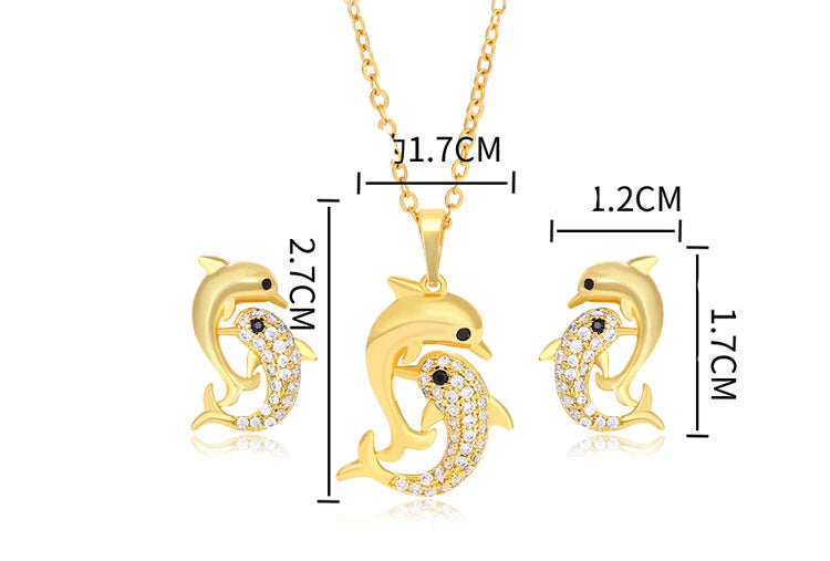 Elegant Gold-Plated Dolphin Vintage