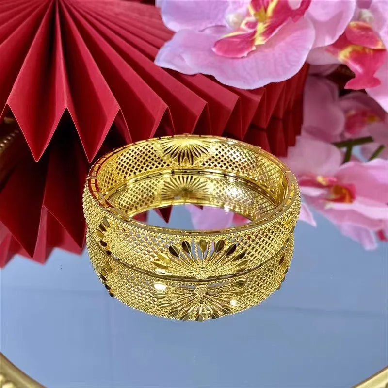 24K Gold Peacock Bracelet Magnetic Detachable Design