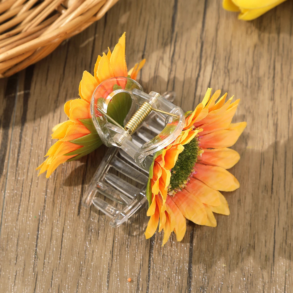 Sunflower hair clip