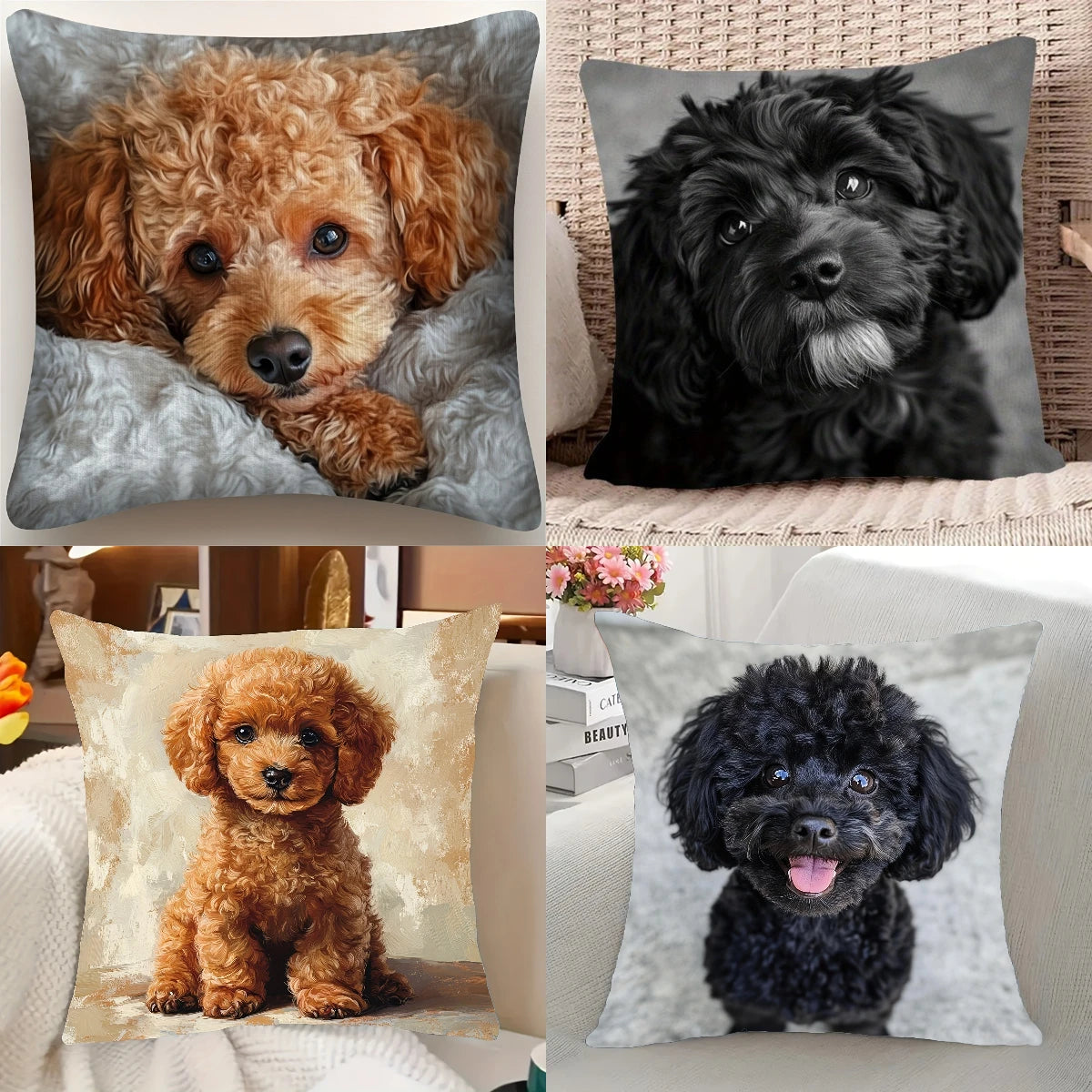 Printed Square Decorative Pillow Cover