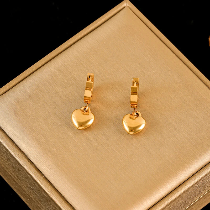 Heart Love 18K Gold Plated Stainless Steel