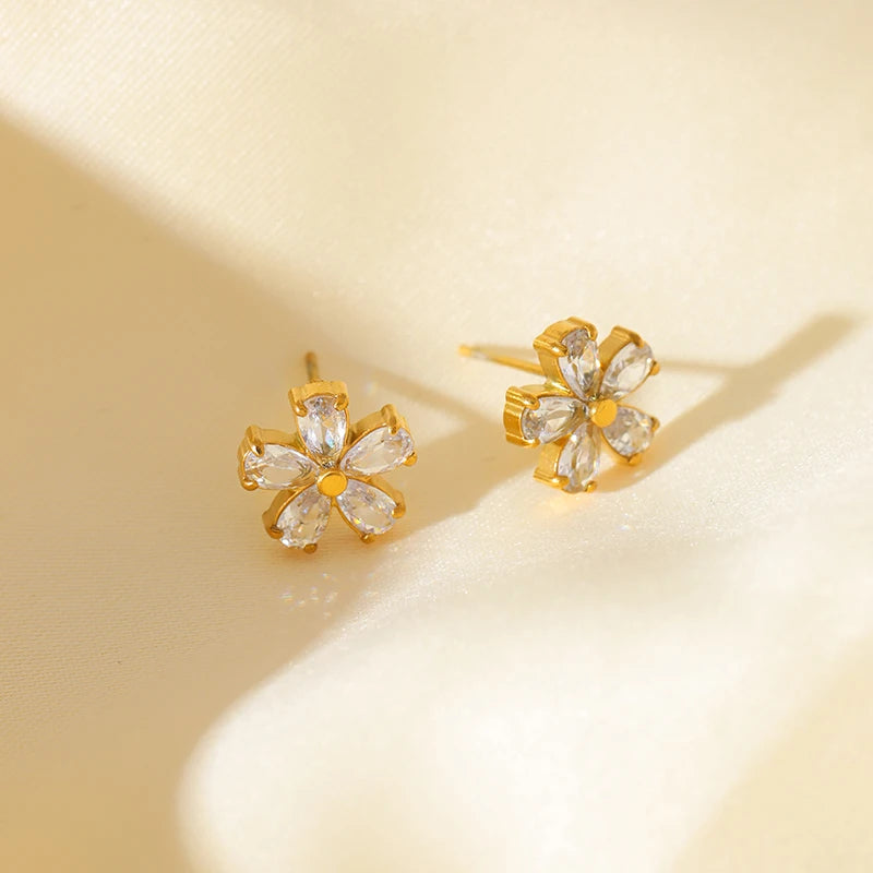 Flower Stainless Steel Vintage Jewelry Set