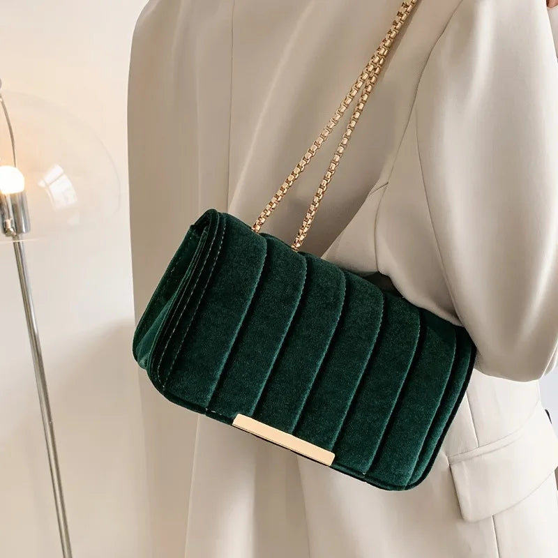 Elegant Velvet Shoulder Bag