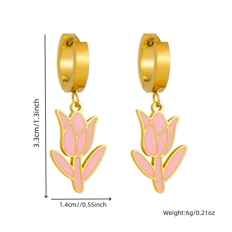 Tulip Jewelry Set Stainless Steel