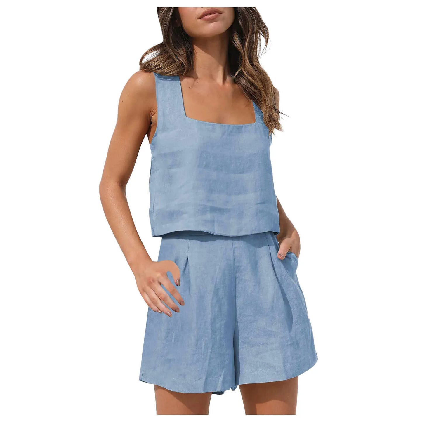 Two Piece Shorts Set Summer Outfit