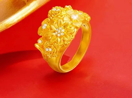 24K Gold Filigree Ring