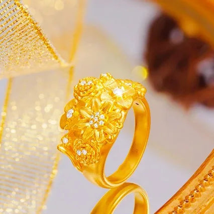 24K Gold Filigree Ring