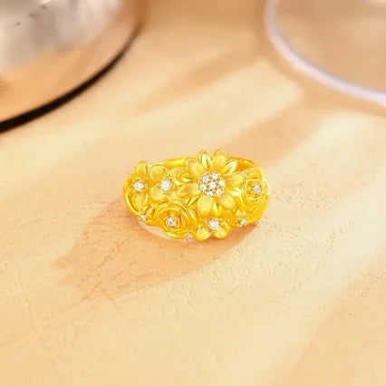 24K Gold Filigree Ring