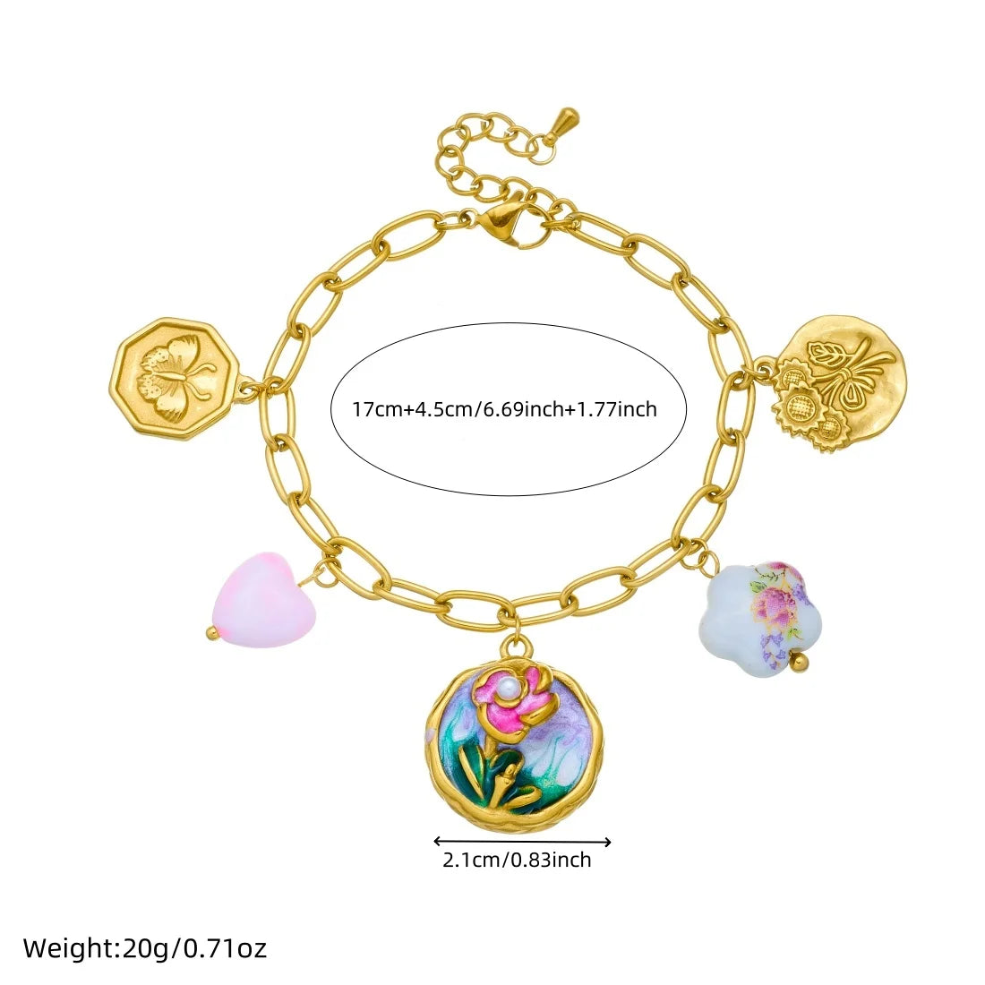 14K Gold Tone Plated Sunflower Pearl Jewelry Set Stainless Steel
