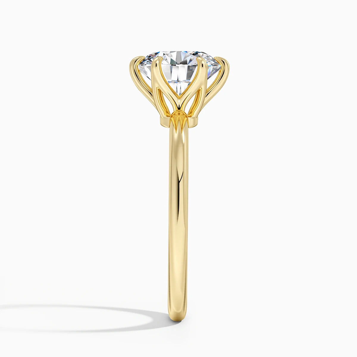 14K AU585 Gold Moissanite Ring