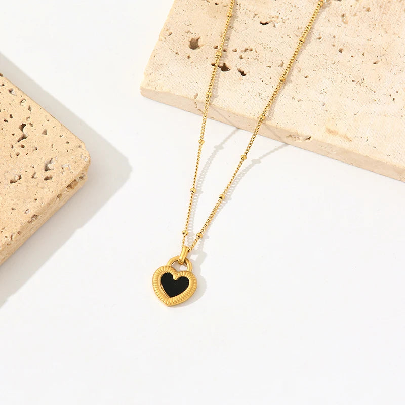 Heart Vintage Gold Plated Stainless Steel