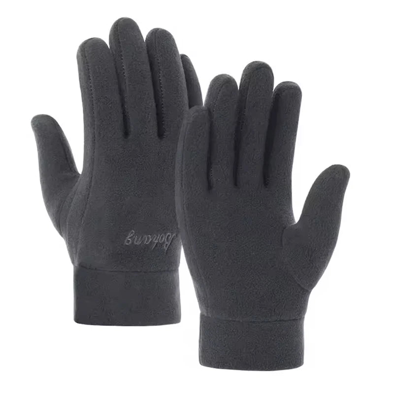 Men's Winter Gloves Thicken Thermal Warm Fleece Full Finger Gloves Cold Resistance