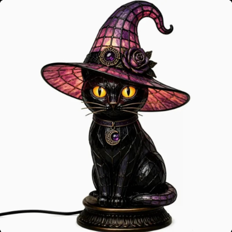 Black Cat Halloween Figurine