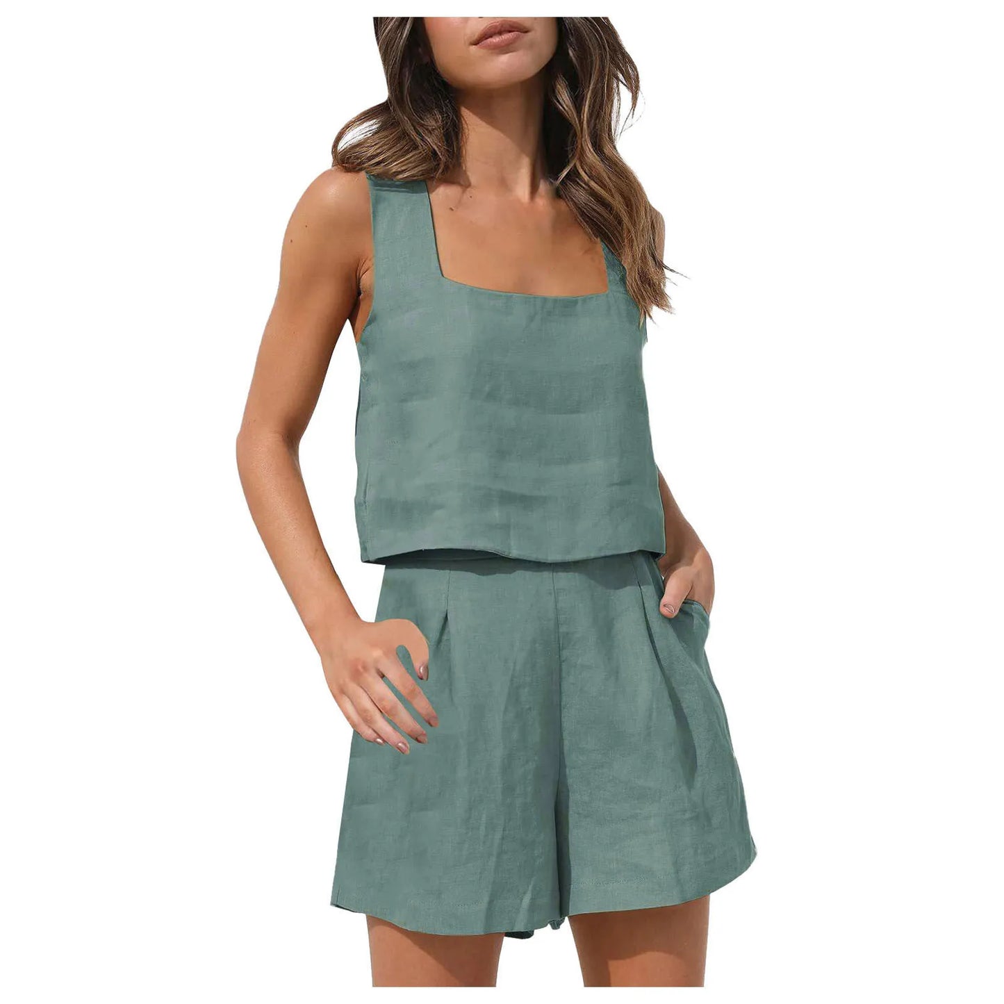 Two Piece Shorts Set Summer Outfit