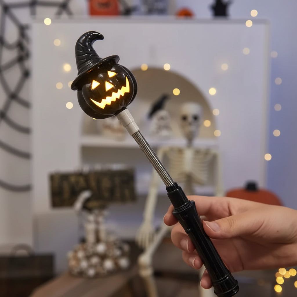 Halloween LED Pumpkin Glowing Light-Up Wand