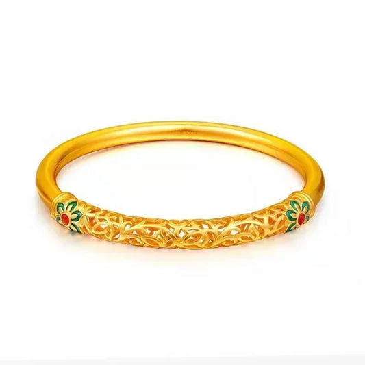 24K Gold Plated Dunhuang-Inspired Bangle