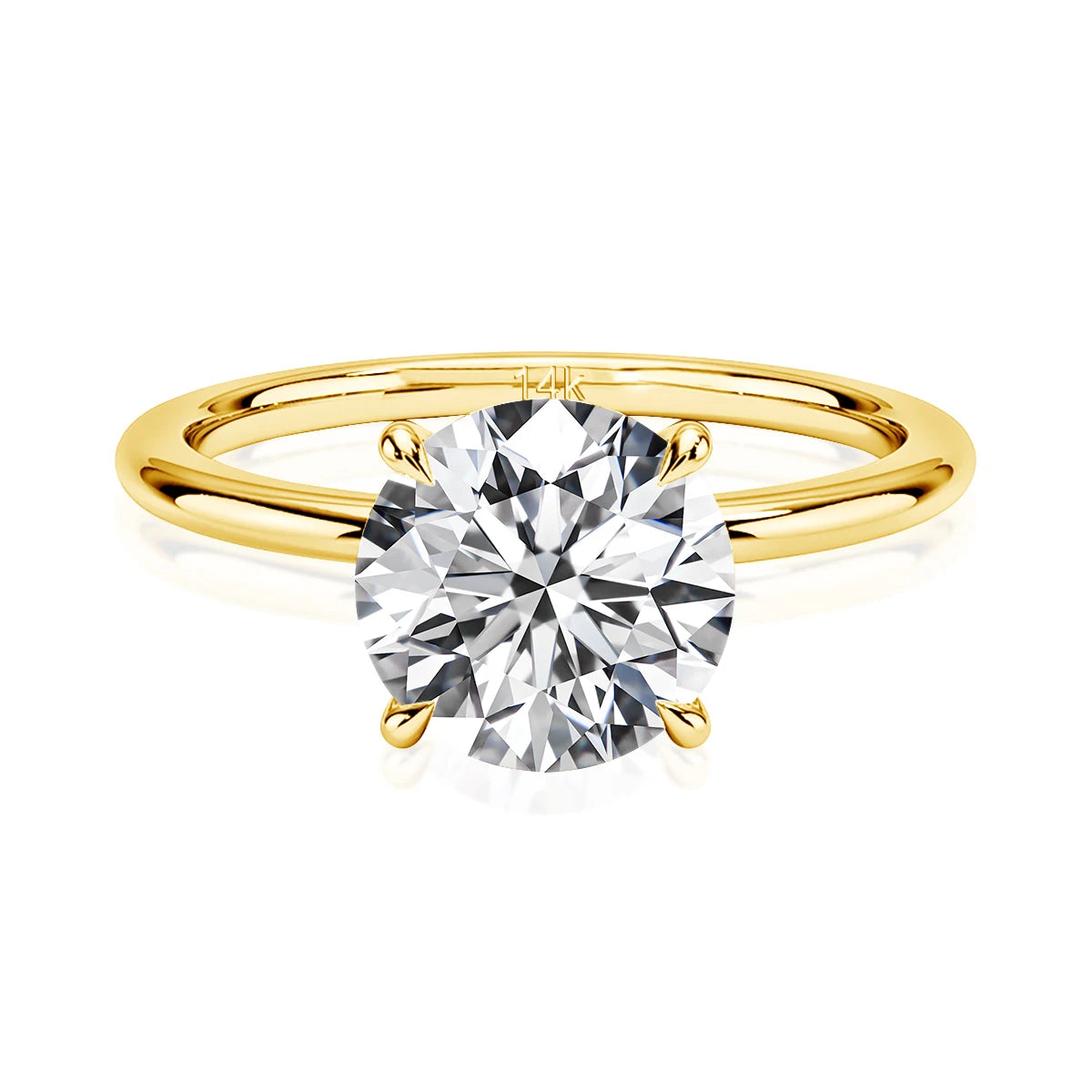 14K AU585 Gold Moissanite Ring