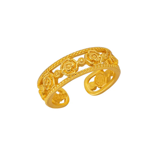 Rose Gold-Tone Adjustable Ring