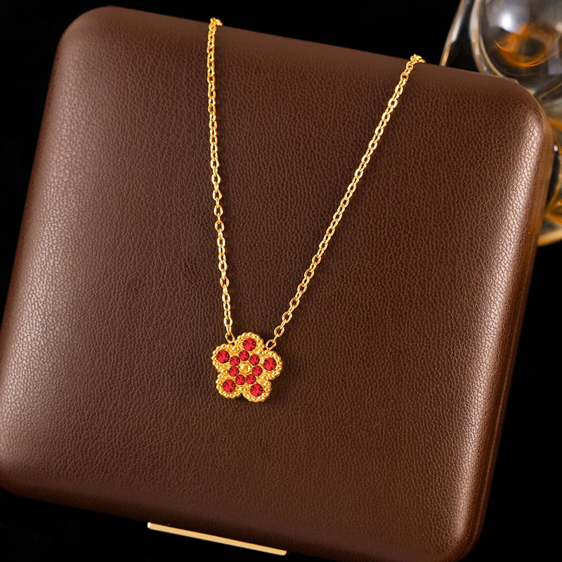 Clover Flower Stainless Waterproof Vintage Jewelry Set