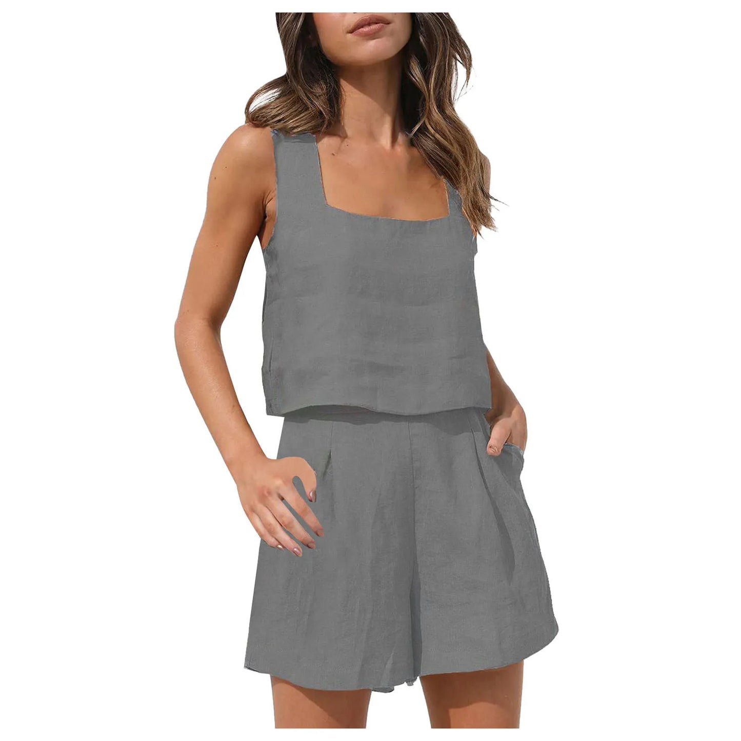 Two Piece Shorts Set Summer Outfit