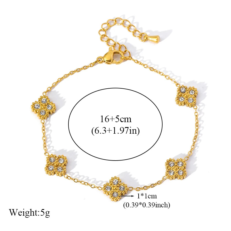 Flower Stainless Steel Vintage Jewelry Set