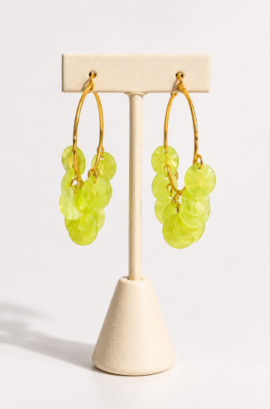 Colorful Resin Vintage Hoop Earrings