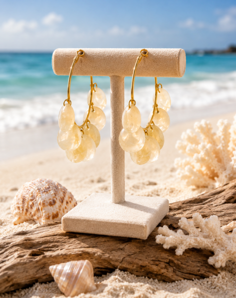 Colorful Resin Vintage Hoop Earrings