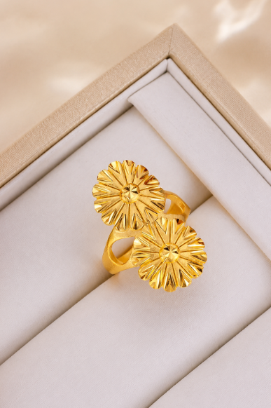 18K Gold Vintage Large Ring