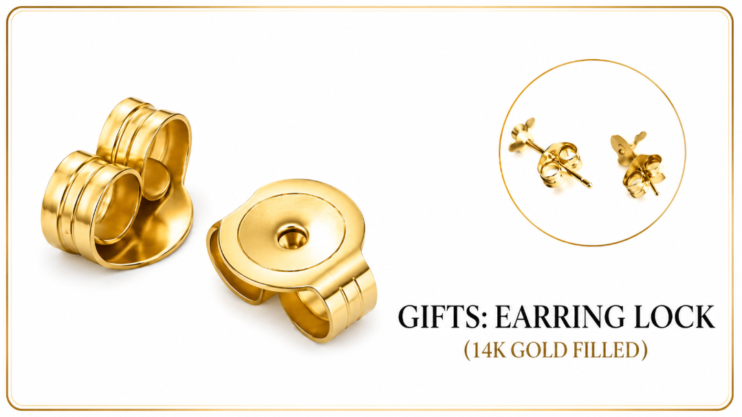14K AU585 Gold Mini Zircon Stud Earrings