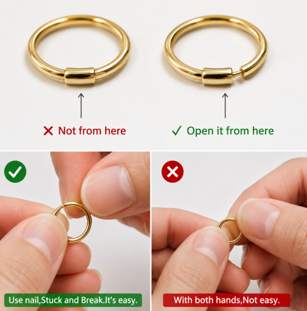 9K Gold Hoop Earrings